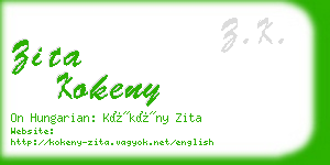 zita kokeny business card